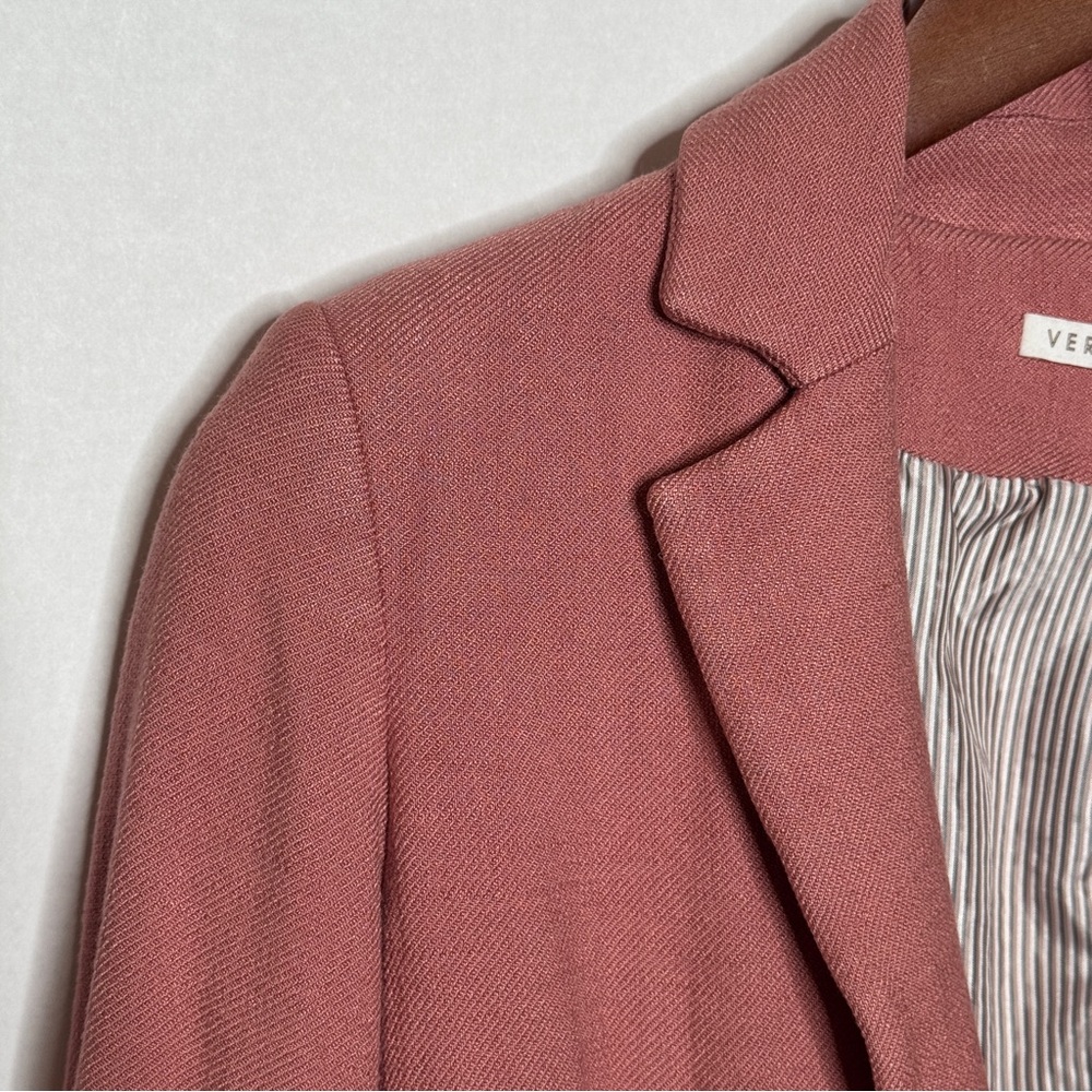 Veronica Beard Blazer Odile Dickey Pink Jacket Rosewood Double Breasted SZ 0 - Picture 7 of 16